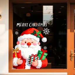 Decall dán trang trí noel, ngày giáng sinh, Thích hợp cho gia đình, quán cà phê, cửa hàng Trang trí 5