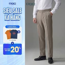 Quần âu nam DGC thiết kế 2 ly sidetab với form dáng ôm vừa vặn, vài mềm mại và thoáng mái - SQTBF90M 1