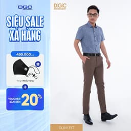 Quần Âu Nam DGC Cao Cấp Màu Nâu - Phom Dáng Ôm Vừa Vặn, Chống Nhăn, Co Giãn Thoải Mái SQTBA10M 1