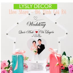 Tranh Rót Cát Ngày Cưới Cá Nhân Hóa - In Tên, Màu Cát & Khung Tùy Chọn, Quà Kỷ Niệm Độc Đáo 3