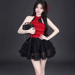Chân váy lưới xoè phồng công chúa hoạ tiết trơn xinh basic dễ mặc phối đồ dạo phố  VL355 7 8 7 9 4 4 3 6