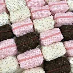Pouch Nhiều Ngăn Chần Bông Size Lớn Túi Trang Điểm Có Ngăn Cọ Riêng Đựng Mỹ Phẩm Du Lịch Xinh T51 7