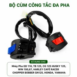 Cùm fz v2 loại 1 cho xe máy xe điện, cụm công tắc FZ gắn ghi đông đa chức năng 5