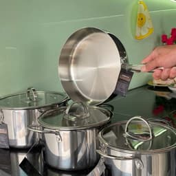 Bộ nồi Inox 304 Nobinox NX800 chính hãng | Nồi liền đáy cao cấp 2