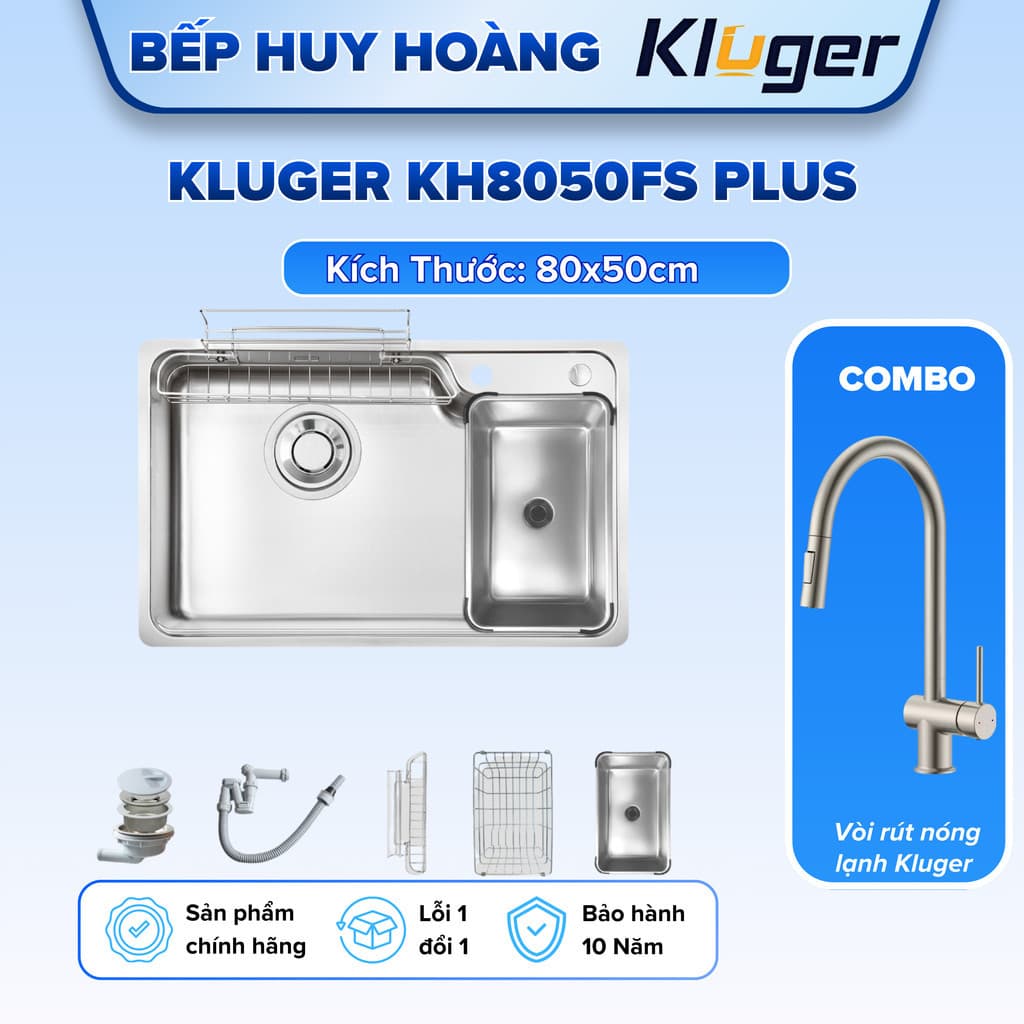 Chậu rửa bát Kluger KH8050FS Plus | HÀNG CHÍNH HÃNG
