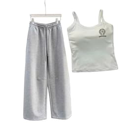 < free size 33 -48kg  > Sét bộ quần dài da cá ống suông + mix áo 2 dây ĐỆM MÚT - chữ THẬP -thoitrang2k 2