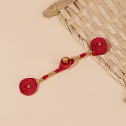 NÚT THẮT ĐƠN XOẮN HẠT MAI VÀNG  NÚT TÀU TRUNG HOA - PHỤ KIỆN TRANG TRÍ CỔ TRANG THANH LỊCH ÁO DÀI SƯỜN XÁM 7
