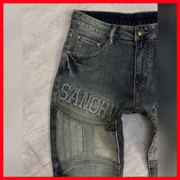 JEAN NAM DENIM,CHẤT JEAN MỀM CÔ GIÃN NHẸ,HỌA TIẾT CHỮ IN NỔI TẠO ĐIỂM NHẤN QJ-5096 VIC 7