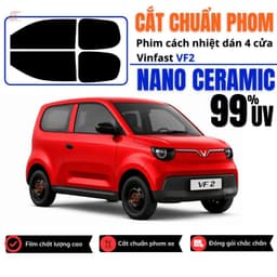 Phim Cách Nhiệt Nano Ceramic Cắt Chuẩn Phom 4 Cửa Xe VF2 Cản 99% UV Dễ Dàng Tự Dán Tại Nhà Không Cần Lấy Phom 1