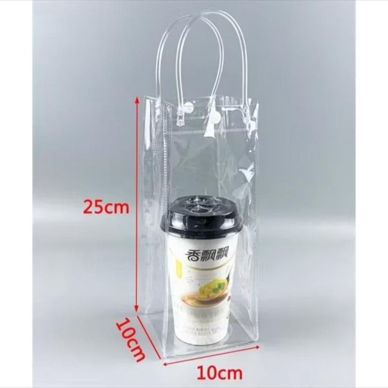 Túi Nhựa PVC Đựng Bình Nước Mang Đi - Túi Trong Suốt Đựng Cốc Giữ Nhiệt