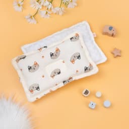 Gối Lõm Xô Muslin Cho Bé Sơ Sinh - Gối Nằm Chống Bẹp Đầu Cho Bé 1