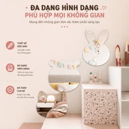 Gương Mềm Acrylic Dán Tường Tự Dính Decor Phòng Ngủ Phòng Tắm HomeMate, Gương Chống Vỡ Makeup Decor Nhà Cửa 2