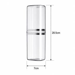 Hộp pet đựng bàn chải đánh răng trong suốt 2 in 1 chống bụi 7