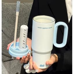 Bình Giữ Nhiệt 750ML - Cốc Xinh Xắn Tiện Lợi Đậm Chất Cá Tính Với Charm Hoa Dễ Thương & Tay Cầm Tiện Lợi VOICON-[BIN99] 2