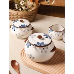 Hũ Sứ Đựng Mỡ Liễn Đựng Gia Vị 1200ml Có Tai Cầm Tiện Lợi Kiểu Vỏ Sò Chất Liệu Gốm Sứ An Toàn Cho Sức Khỏe VOICON-[DA72] 3