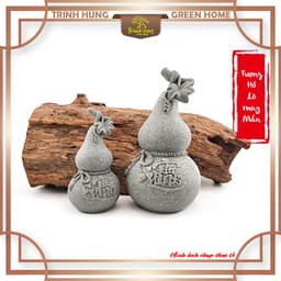 Tượng hồ lô may mắn đá sa thạch - Tượng deco, trang trí tiểu cảnh, bán cạn, terrarium 5