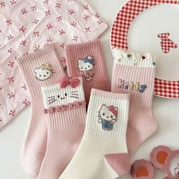 Bộ 10 đôi tất cho bé gái dễ thương, màu pastel ngọt ngào, phù hợp với phong cách thời trang của bé. 4