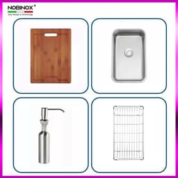 Chậu Rửa bát 1 Hố Nobinox NL724D, Kích Thước 72x48cm | hàng chính hãng 8