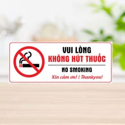 [Hỏa Tốc] Decal Dán "Vui Lòng Không Hút Thuốc - No Smoking" Chống Thấm Nước, Bền Đẹp 7