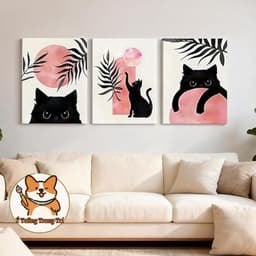 Bộ 3 Món Trang Trí Tường Phong Cách Bohemian Tối Giản Tranh In Nghệ Thuật Mới Lạ Dùng để Trang Trí Phòng Khách 5