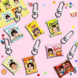 Móc khóa K-pop dễ thương, thiết kế hình mặt em bé, JUHOON, SEONGHYEON, JAMES MARTIN, phù hợp để treo trên túi xách, th 6