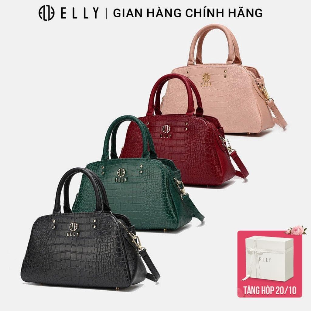 [Tặng hộp 20.10] Túi xách nữ thời trang ELLY EL321 đeo chéo đeo vai xách tay da tổng hợp cao cấp chính hãng