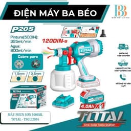MÁY PHUN SƠN DÙNG PIN 20V, DUNG TÍCH 1000ML TOTAL TSGLI20041 TSGLI2004 1