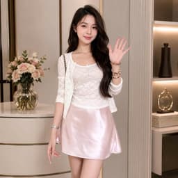 Chân váy lụa nữ sang trọng dáng chữ A công sở sang trọng phong cách Y2K  VLU121 5