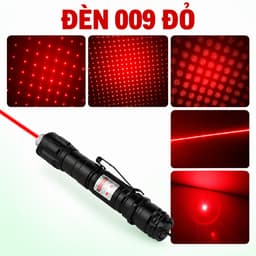 Đèn Laser 303/009 Kèm Pin 18650, Sạc Và Đầu Chiếu Hiệu Ứng, Tùy Chọn 2 Màu 2
