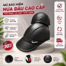 [ĐẠT CHUẨN AN TOÀN] mũ bảo hiểm luoi trai Vessba cao cấp loại dầy,cá tính và sang trọng dành cho cả nam và nữ  [MQ] 2