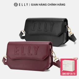 [Tặng hộp 20.10] Túi xách nữ da thật ELLY ET167 túi đeo vai đeo chéo cao cấp chính hãng 1