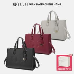 [Tặng hộp 20.10] Túi xách nữ da thật ELLY ET168 túi xách tay đeo vai đeo chéo cao cấp chính hãng 1
