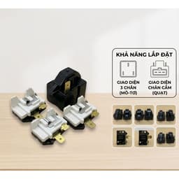 Rơ Le Khởi Động Và Tecmic Bảo Vệ Block Tủ Lạnh - Đủ Dòng Từ 1/2 HP Đến 1/8 HP (Loại 1, 2, 3, 4 Chân) 1