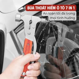 Búa thoát hiểm ô tô búa đa năng 7 trong 1 thép không gỉ 2