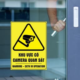 Decal Dán Cảnh Báo Khu Vực Có Camera Quan Sát - Biển Decal Camera Đang Hoạt Động 3