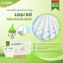 [CHÍNH HÃNG] Gạc Rơ Lưỡi Dr Papie Vệ Sinh Răng Miệng Cho Bé Chính Hãng, hộp 30 gói 8