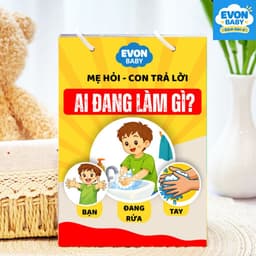 Thẻ flash dạy bé tập nói EVON BABY - Giúp Bé Tập Nói Sớm - Mẹ hỏi bé - Ai ĐANG LÀM GÌ? 1