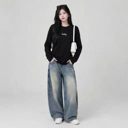 Áo thun nữ tay dài cổ tròn in chữ basic xinh đẹp baby thời trang nữ đơn giản  CT BABY 7 8 7 9 4 4 3 6