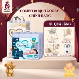 [ Kèm quà ] Combo 10 bịch Tã/bỉm Gooby siêu mỏng, thấm hút, đủ size NB,S,M,L,XL,XXL,XXXL 1