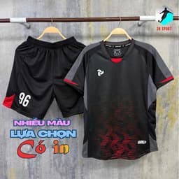 (Nhiều màu - Có in)[Chính Hãng Justplay ]Bộ Quần Áo Bóng Đá Justplay Raider Đen, Chất vải MK11.2 thoáng mát ko nhăn 1