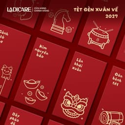 Bao lì xì Tết xuân Đinh Mùi 2027 bộ Ta Tìm Tết Ta, Tết Là độc quyền thiết kế LADIACRE, giấy C150 cao cấp cán mịn 1