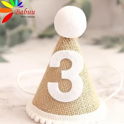 Mũ dạ sinh nhật kèm số tuổi phong cách Hàn Quốc Babuu Decor 8