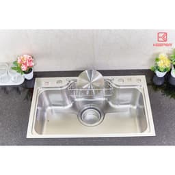 Chậu rửa bát 1 hố Keeper CR02-7546 | Chậu rửa bát 1 hố | Tặng đầu vòi hút nước rửa chén 4