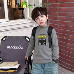 [10-29KG] Áo giữ nhiệt bé trai cao cấp KIMCHIBABY cổ cao 3p DÀY MỊN SIÊU ẤM dài tay cho bé mặc thu đông ACL601 8