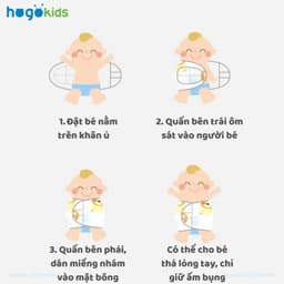 Khăn Quấn Bé Sơ Sinh Chống Giật Mình, Vải Cotton Thân Thiện Mềm Mại, Nhiều Hoạ Tiết, KT 35x80cm 9