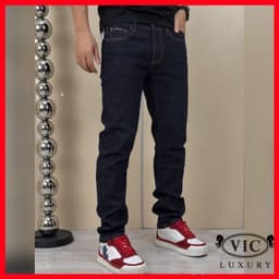 JEAN DENIM XANH, MỘT CHIẾC JEAN TỐI MÀU DÀNH CHO NHỮNG OUTFIT NAM TÍNH,TỐI GIẢN QJ-2007 VIC 2