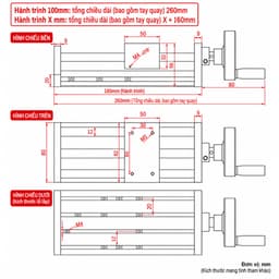 Trượt tuyến tính Giai đoạn 2 trục Bóng thủ công Bàn trượt Hướng dẫn chính xác Nền 4