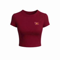 < Free size 28-45KG >Tổng hợp  Áo thun nữ croptop in hình hoạ tiết bozip co giãn hình LOGO CỜ VN. 3