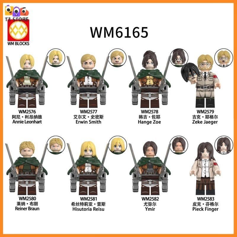Attack On Titan Đồ Chơi Lắp Ráp Các Nhân Vật Truyện Tranh Đại Chiến Titan (WM6165)