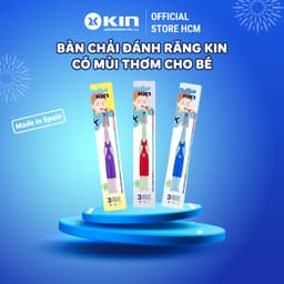 Bàn Chải Đánh Răng Trẻ Em KIN, Lông Mềm, An Toàn Cho Nướu, Cho Bé 2-6 Tuổi, Chính Hãng 1